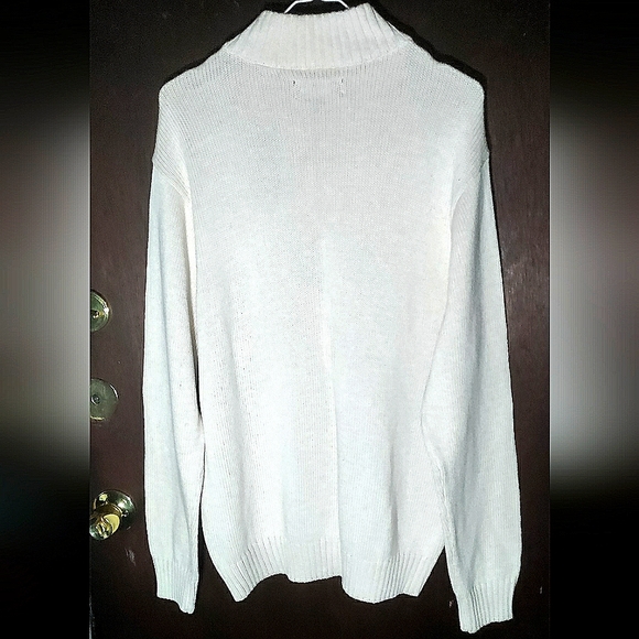 New CHAPS Ralph Lauren Mock Neck Sweater! Cream. Men, XL. Unisex Item. - Picture 4 of 6